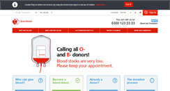 Desktop Screenshot of donor.blood.co.uk