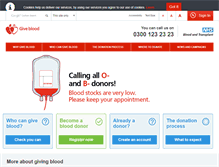 Tablet Screenshot of donor.blood.co.uk